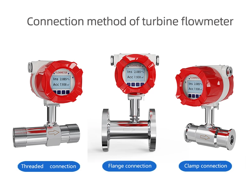 Connection method of turbine flowmeter Connection method of turbine flowmeter